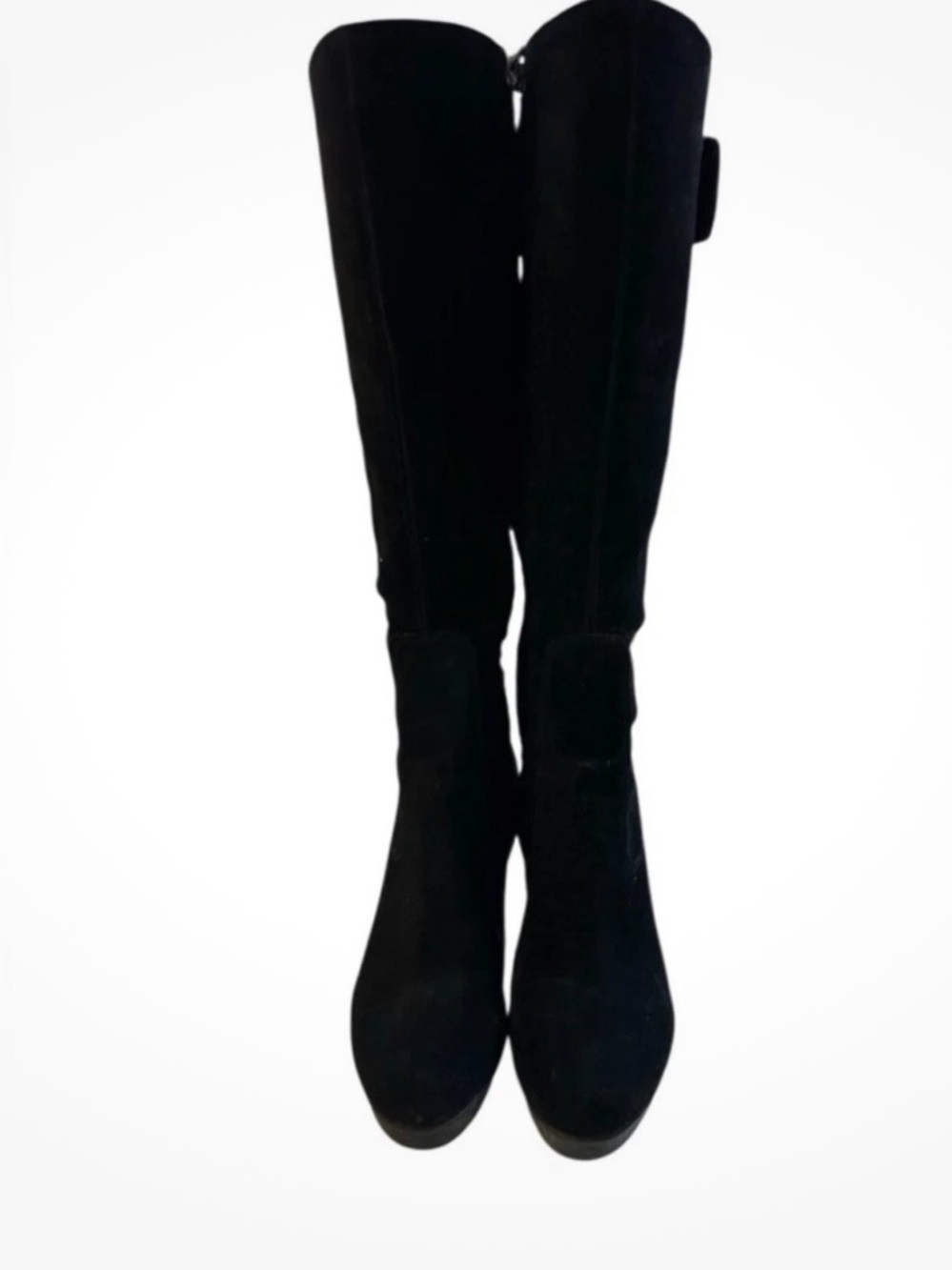 Kenneth Cole Black Suede Knee High Boots